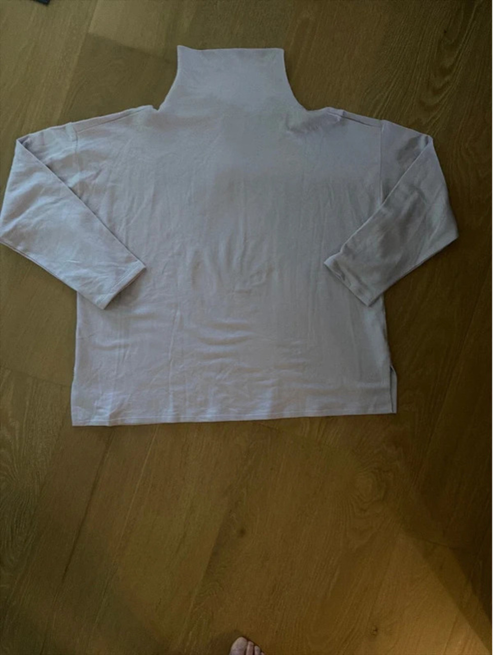 Eileen Fisher Women’s Large Funnel Neck Boxy Top Lavender Purple NWT $128